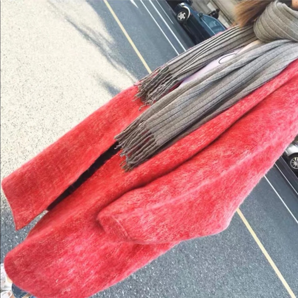 SOLD Mohair Wool Oversized Long Sweater Cardigan - Picture 2 of 6